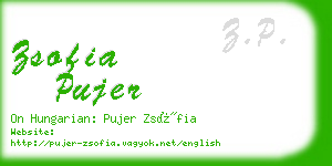 zsofia pujer business card